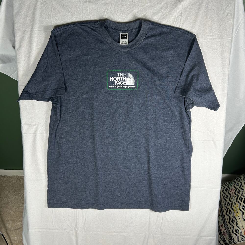 The North Face "Fine Alpine Equipment" Graphic Tee - Men’s XXL - Navy Blue - Picture 2 of 11